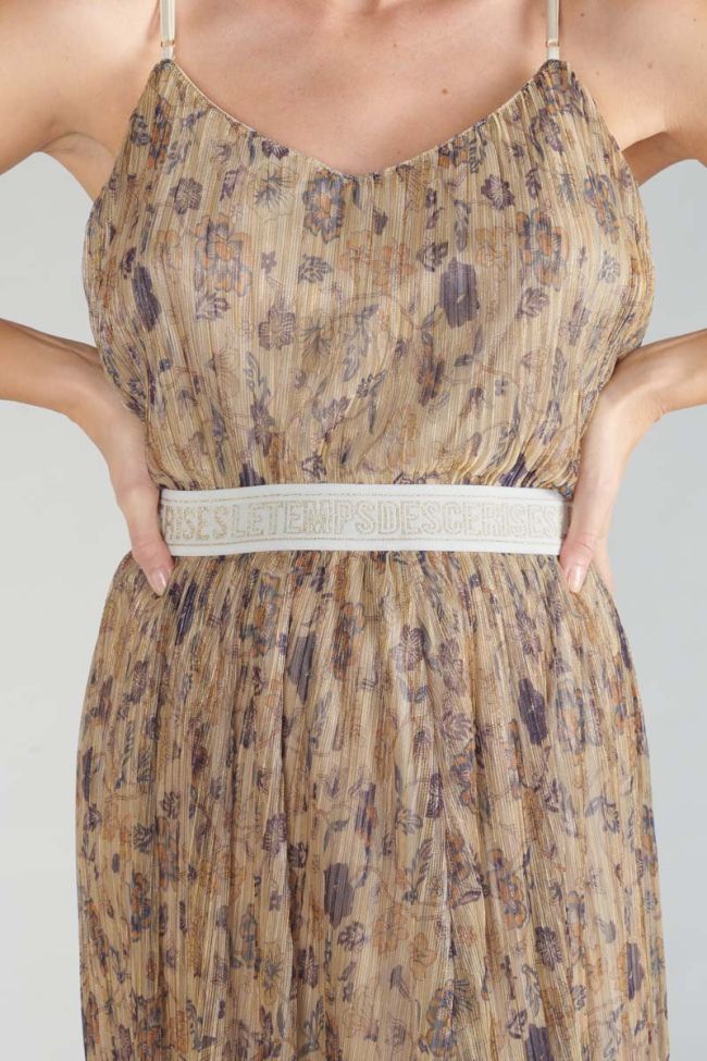 Gold floral Ran long skirt