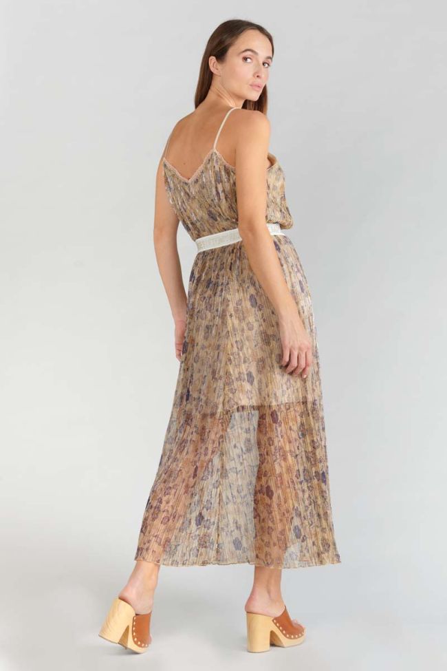 Gold floral Ran long skirt