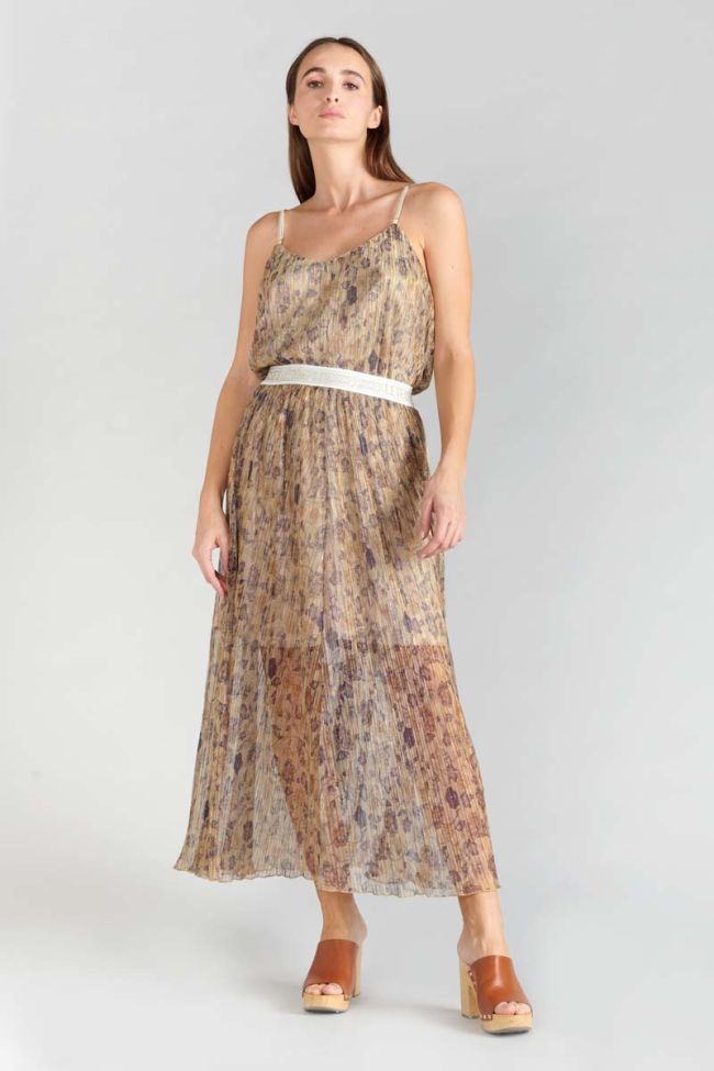 Gold floral Ran long skirt