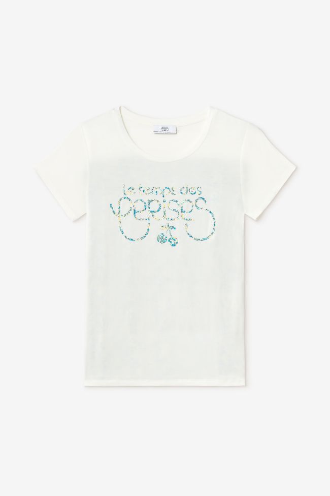 Green print dual fabric Romi t-shirt