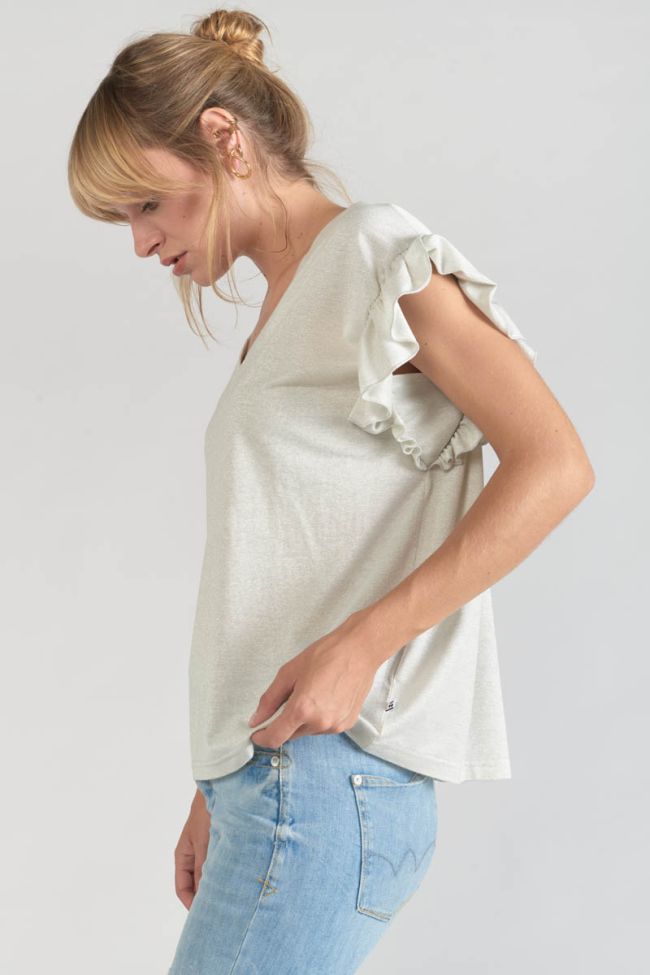 Iridescent white Ryls top