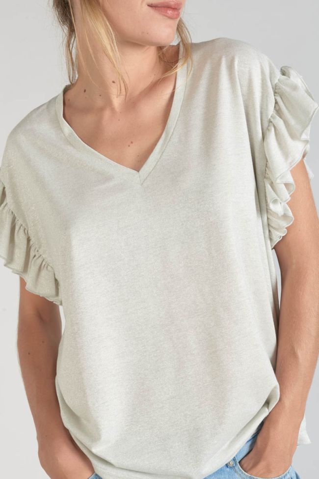 Iridescent white Ryls top