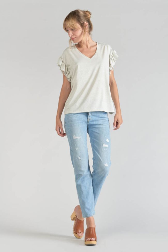 Iridescent white Ryls top