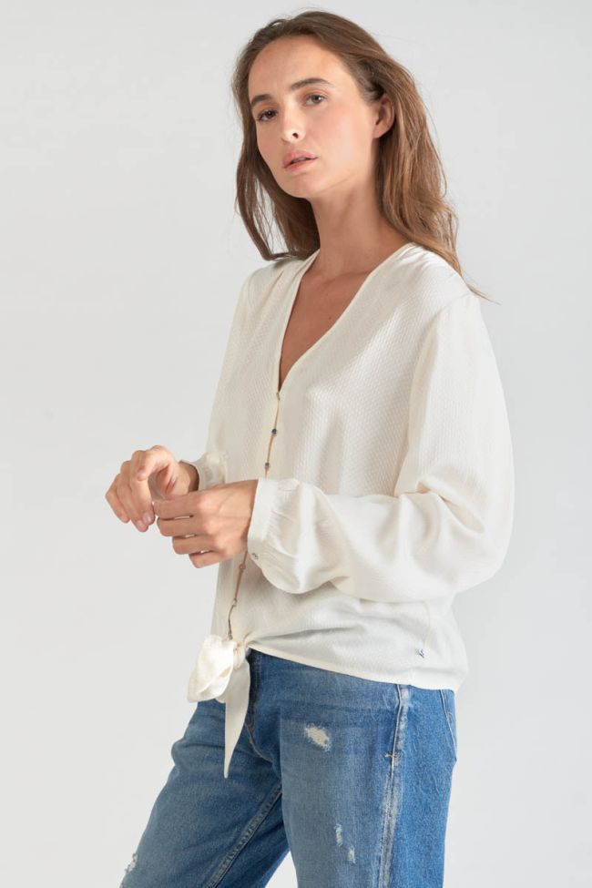Cream jacquard Tala blouse