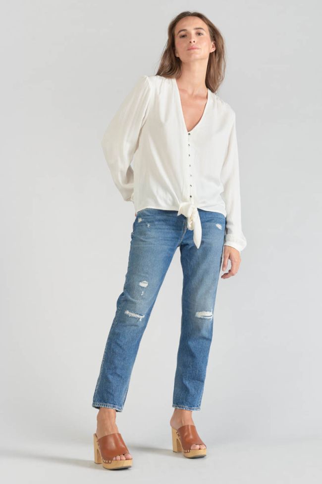 Cream jacquard Tala blouse