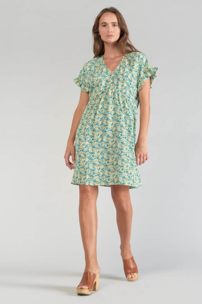 Green and blue floral Tate dress