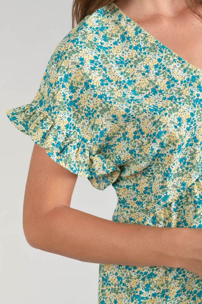 Green and blue floral Tate dress