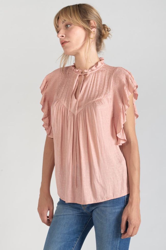 Salmon pink Theron top