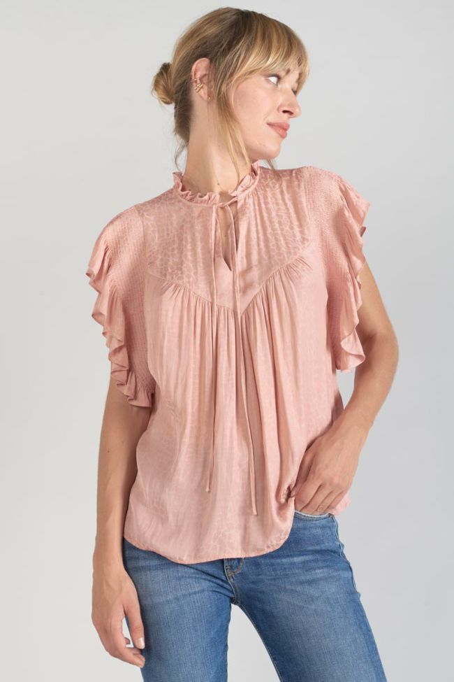 Salmon pink Theron top