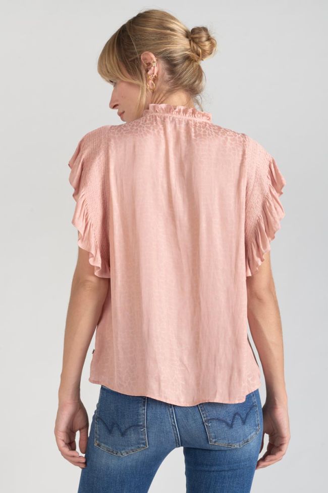 Salmon pink Theron top