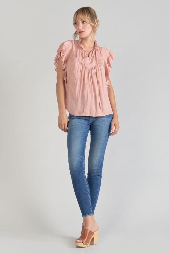 Salmon pink Theron top