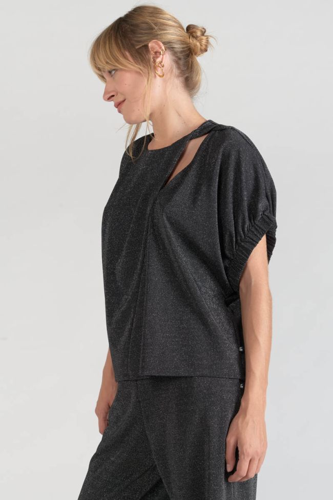 Iridescent black Winslet top