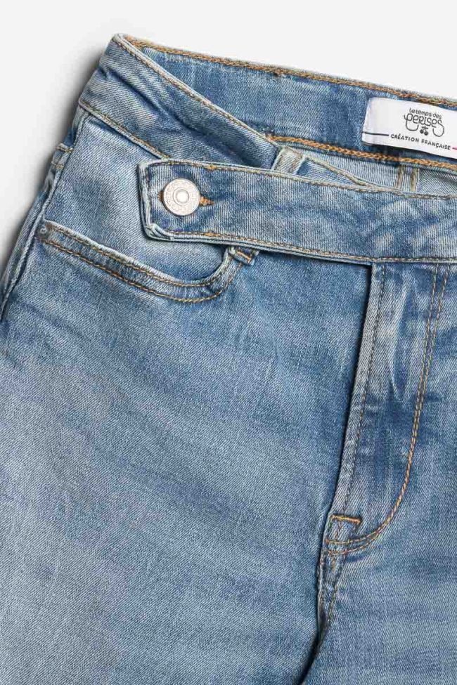 Jeans 400/14 mom Basic taille haute 7/8ème bleu N°4