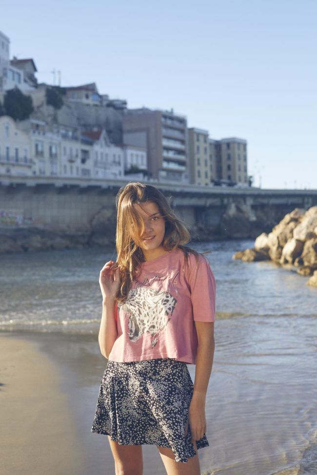 Black and white floral Cassandgi skort