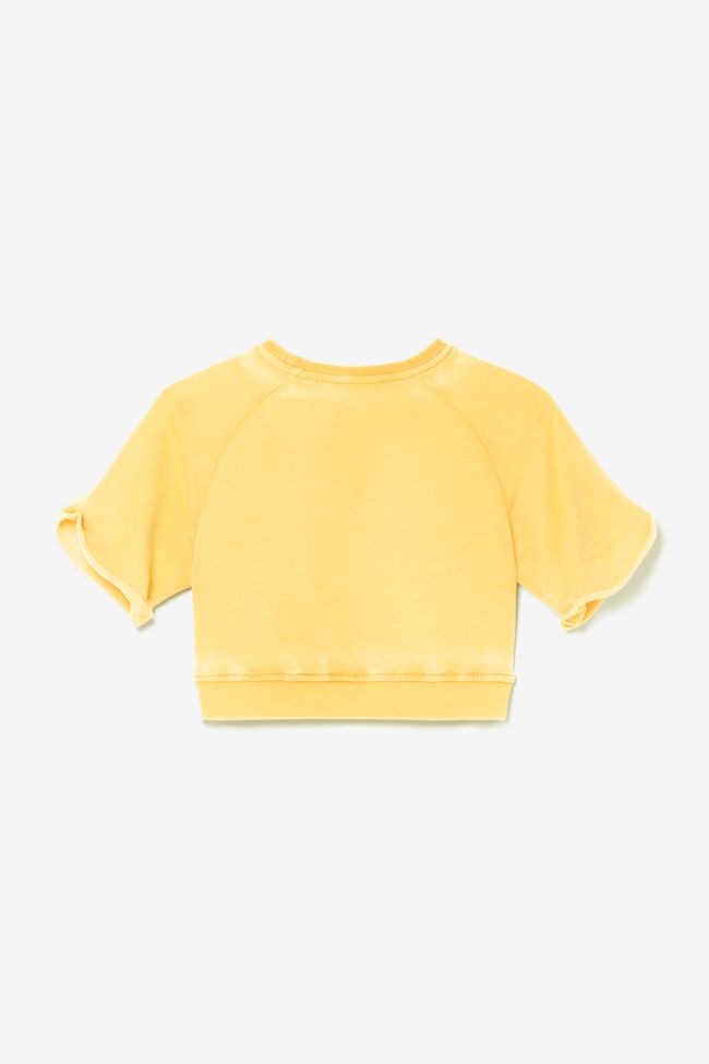 Yellow Daminagi cropped sweatshirt