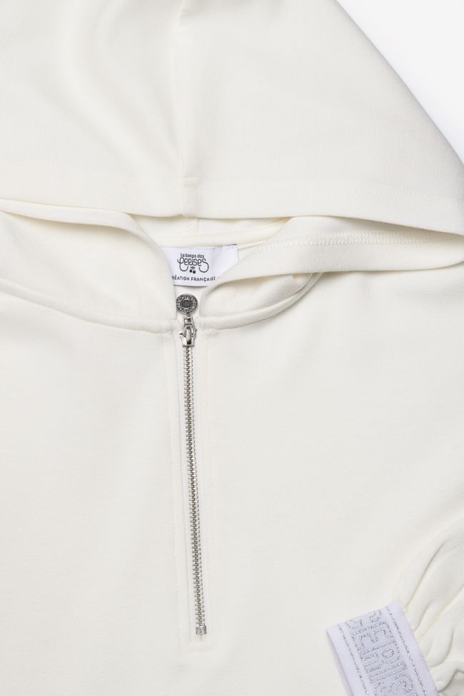 White Elasgi cropped sweatshirt