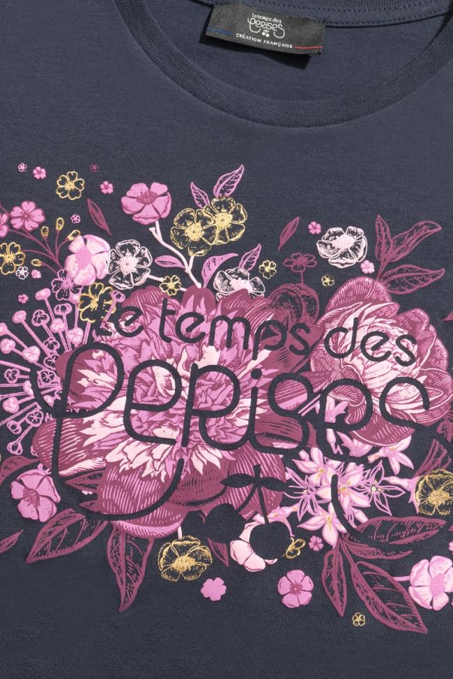 Printed midnight blue Gracygi t-shirt