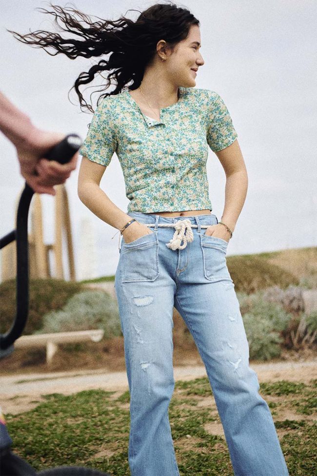 Jeans regular Precia 7/8th destroy blue N°4