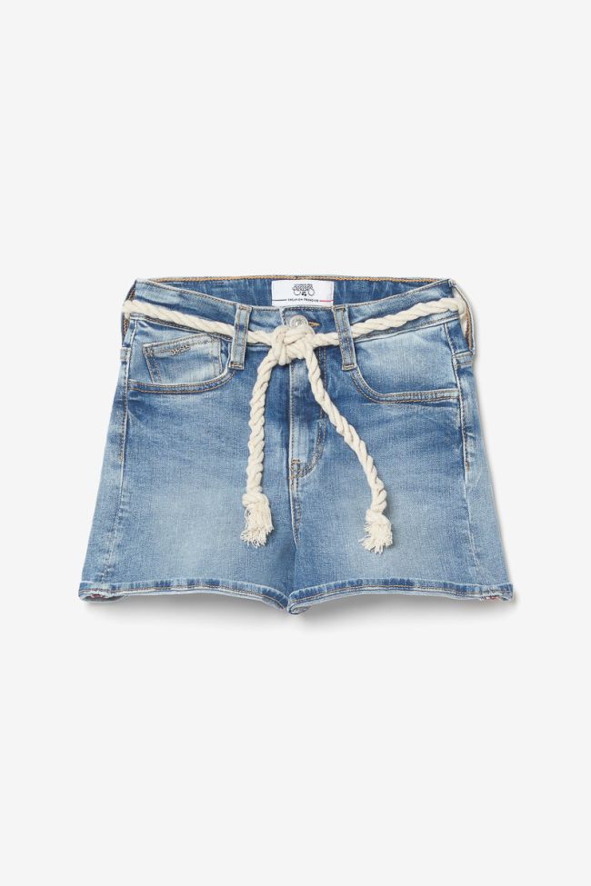 Blue denim Tiko high-waisted shorts