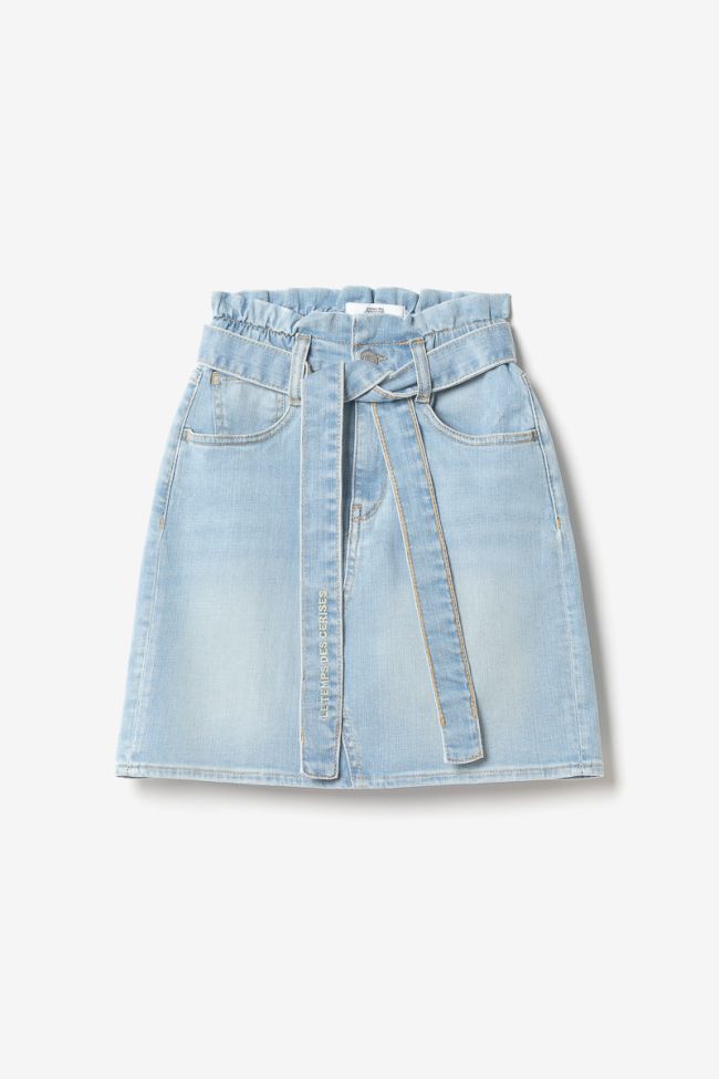 Vilar high-waisted light blue denim skirt