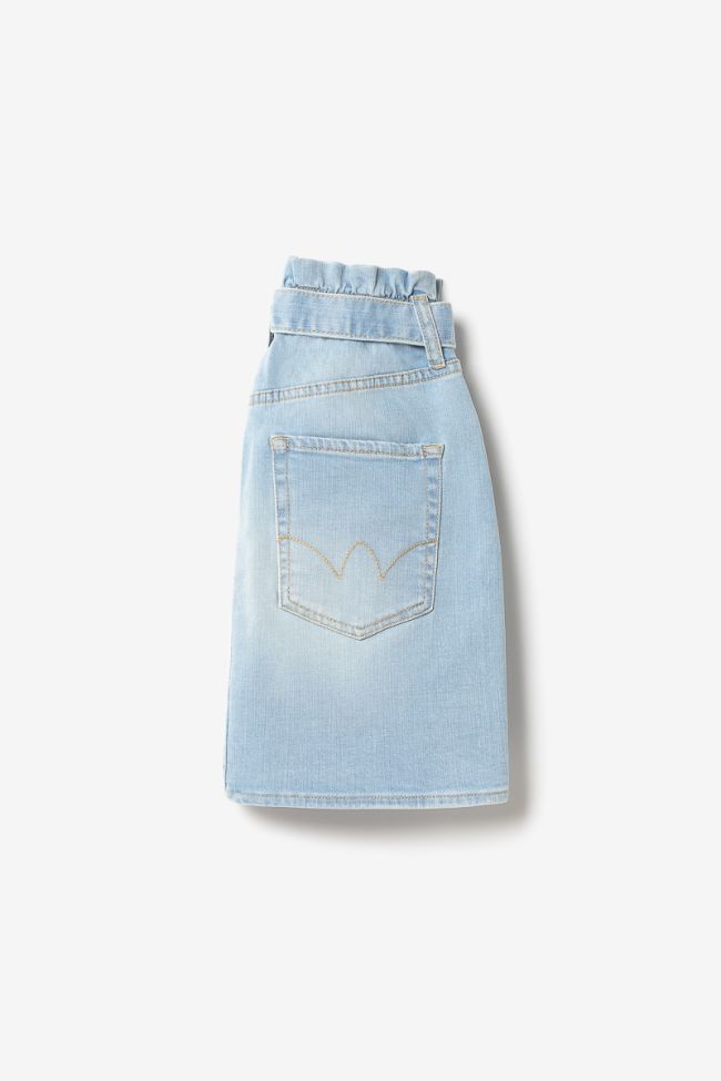 Vilar high-waisted light blue denim skirt