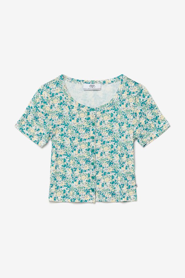 Green floral Yzygi top