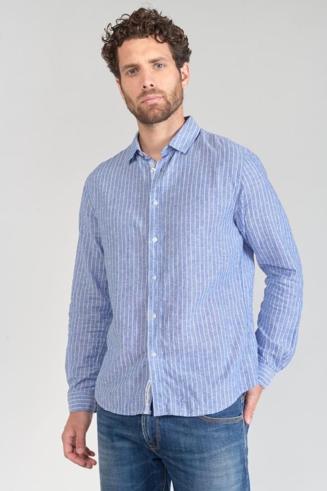Sky blue linen blend Bolko shirt