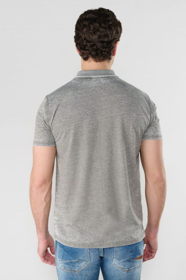 Khaki grey marl Brety polo shirt