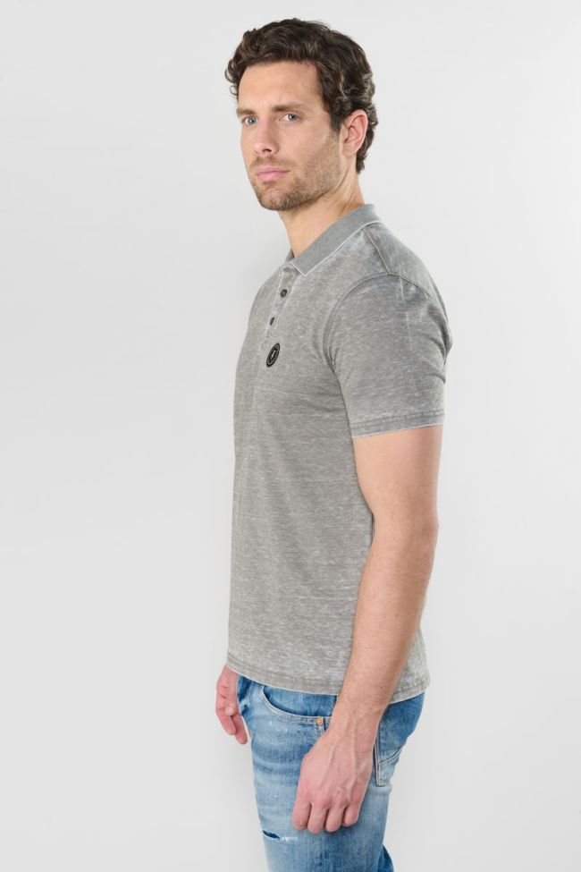 Khaki grey marl Brety polo shirt