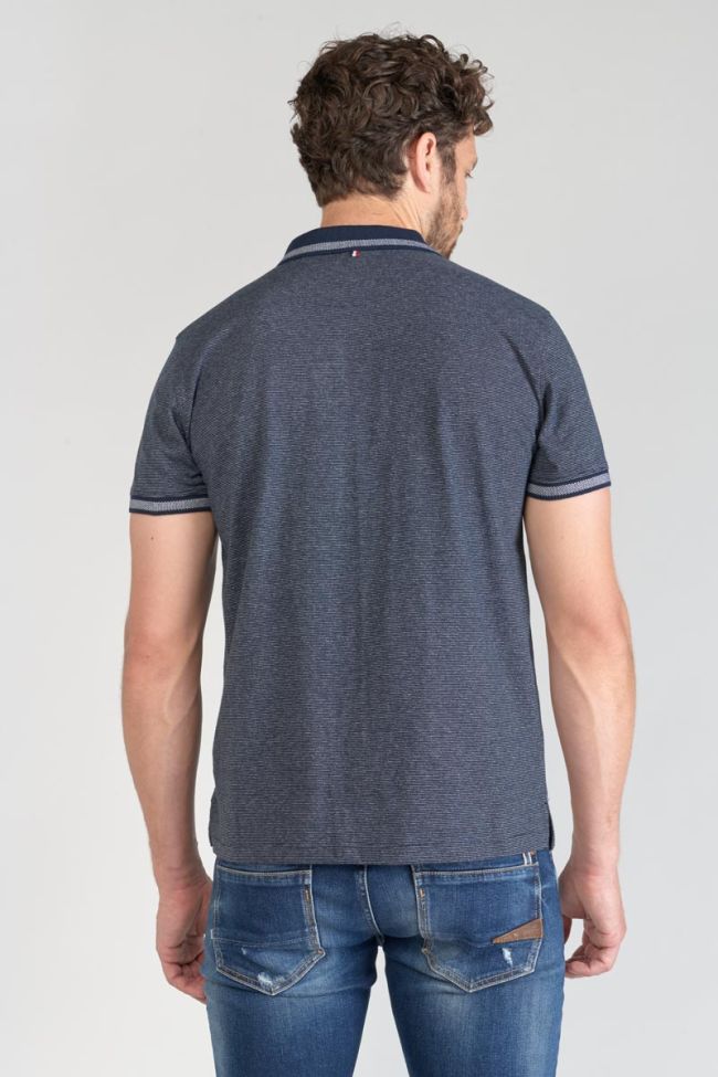 Navy striped Drime polo shirt