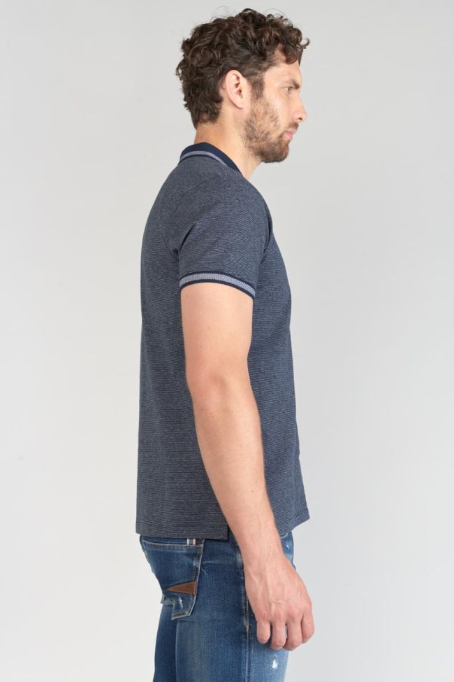 Navy striped Drime polo shirt