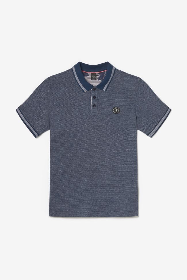 Navy striped Drime polo shirt