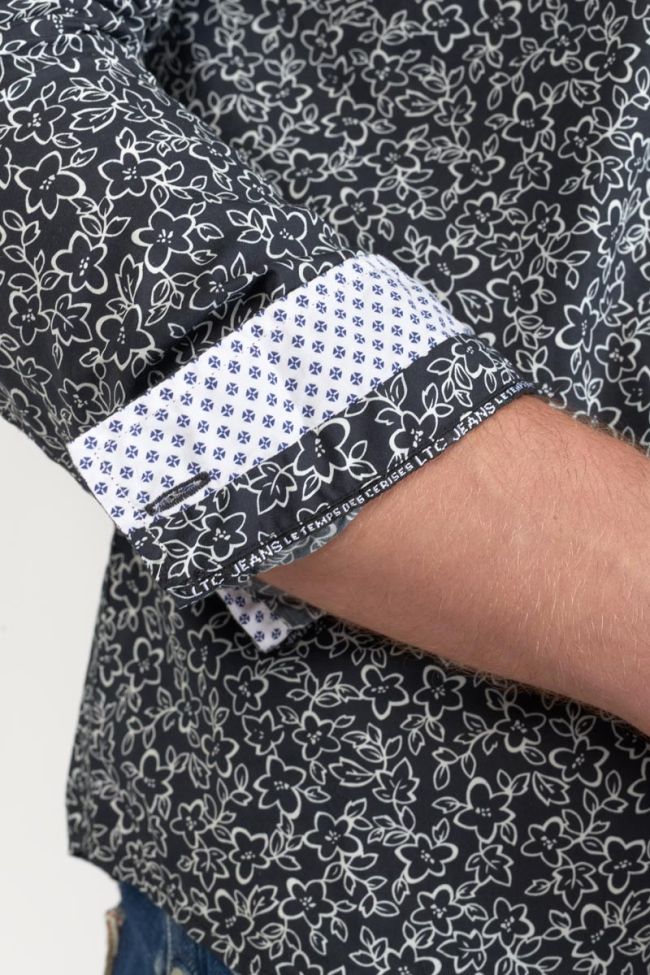 Black and white floral Fibor shirt