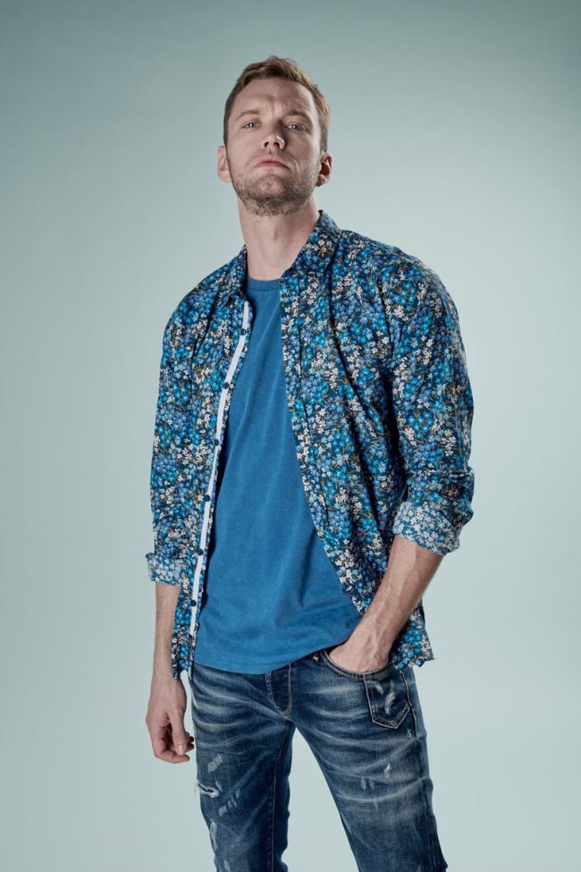 Blue floral Griba shirt