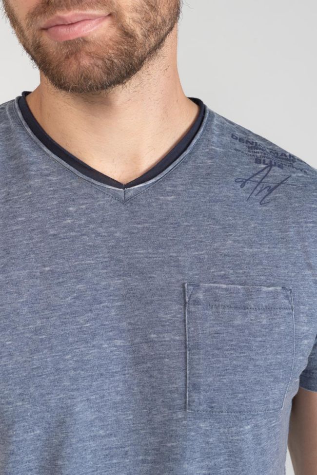 Faded blue marl Mavoc T-shirt