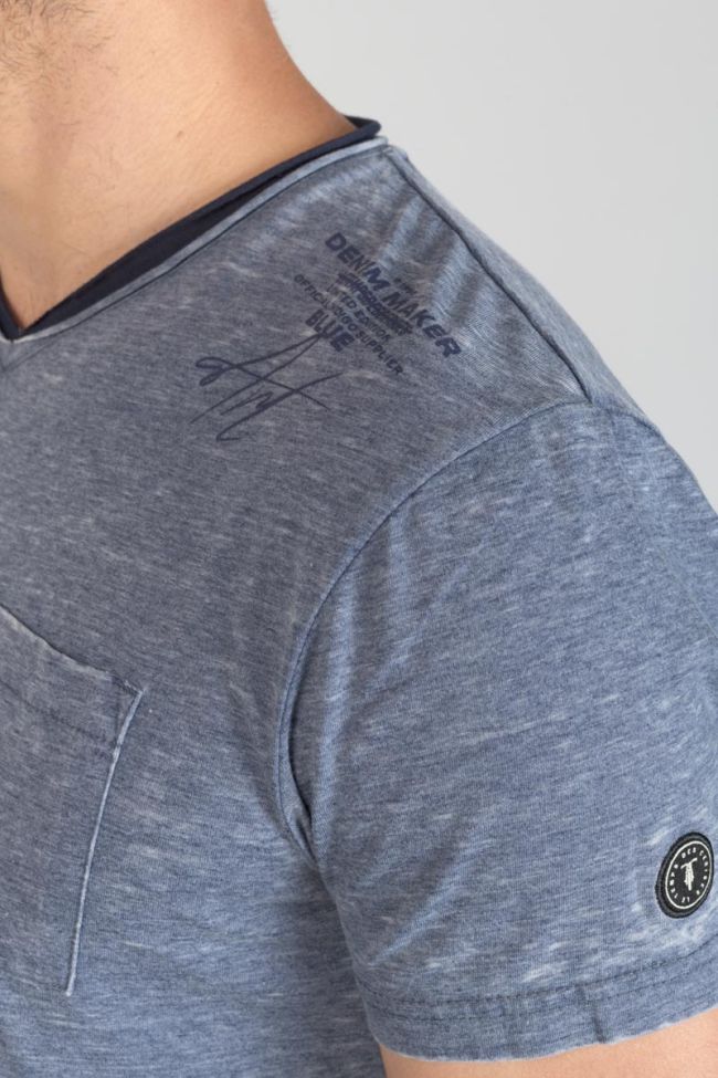 Faded blue marl Mavoc T-shirt