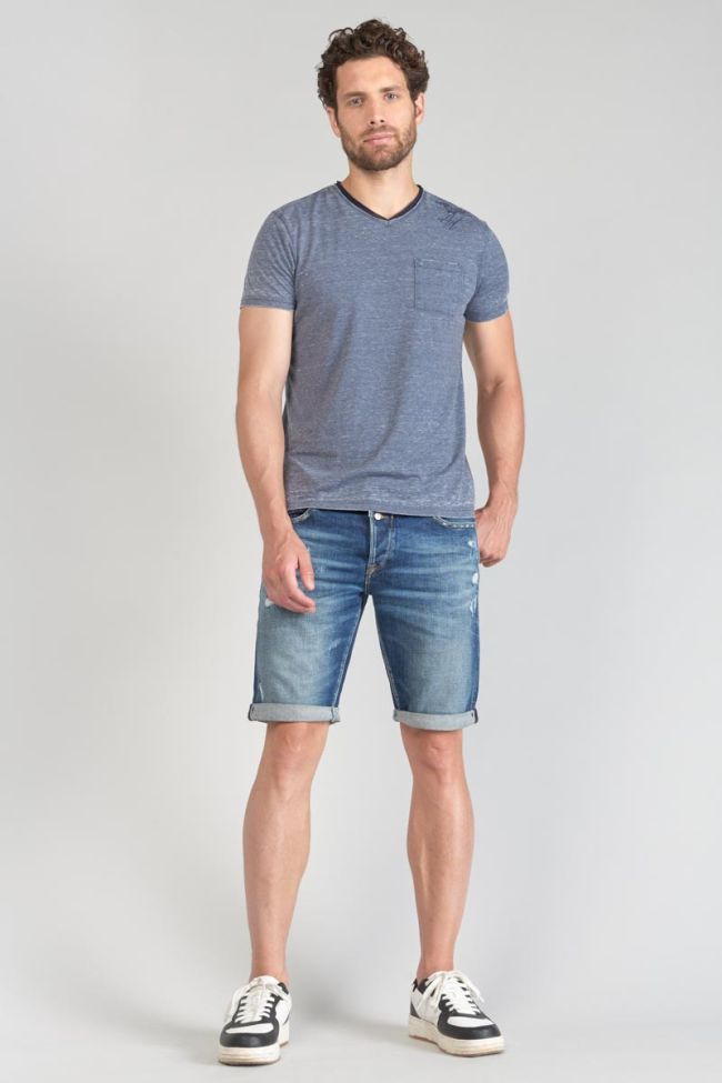 Faded blue marl Mavoc T-shirt