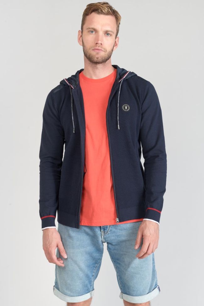 Navy blue dual fabric Mistre jacket