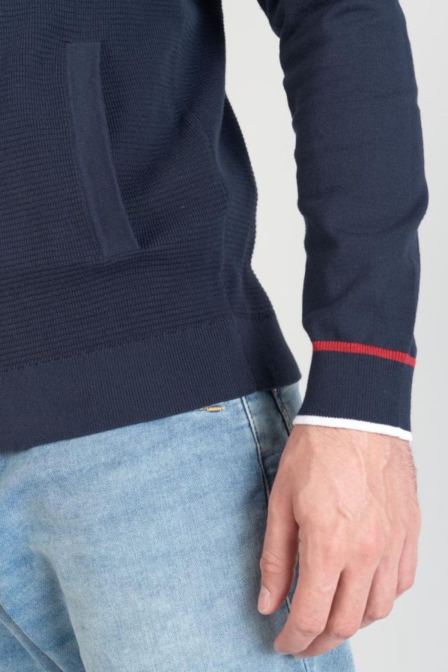 Navy blue dual fabric Mistre jacket