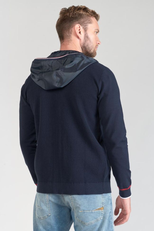 Navy blue dual fabric Mistre jacket