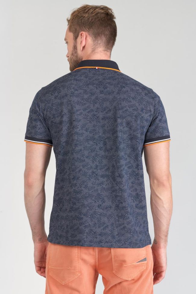 Leaf print jacquard Nevor polo shirt