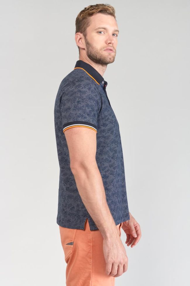Leaf print jacquard Nevor polo shirt
