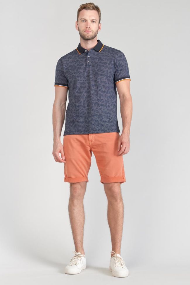 Leaf print jacquard Nevor polo shirt