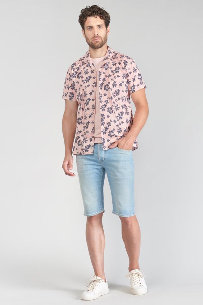 Pink floral Postir shirt