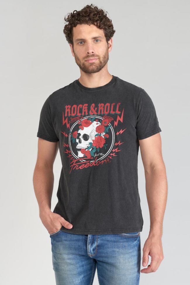 Faded grey printed Stipe t-shirt