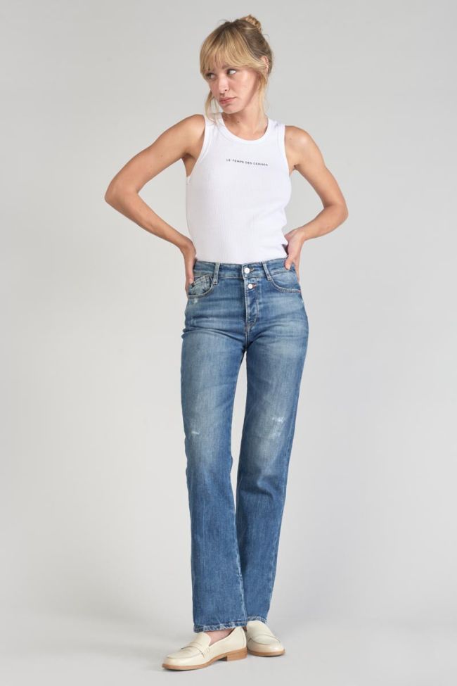 Jeans 400/19 mom Luxe high waist destroy blue N°2