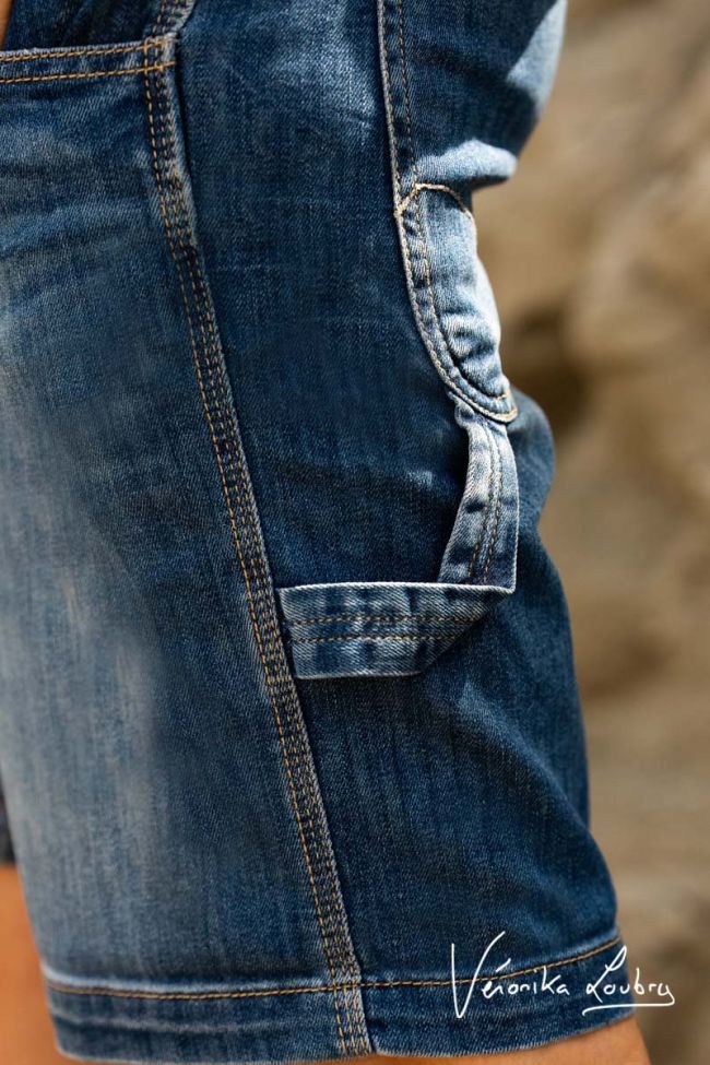 Bermuda Charpentier en jeans bleu by Véronika Loubry