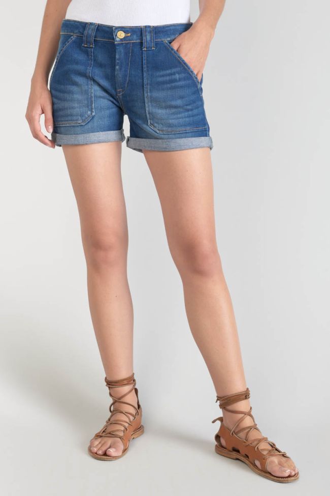 Dark blue denim Bloom shorts