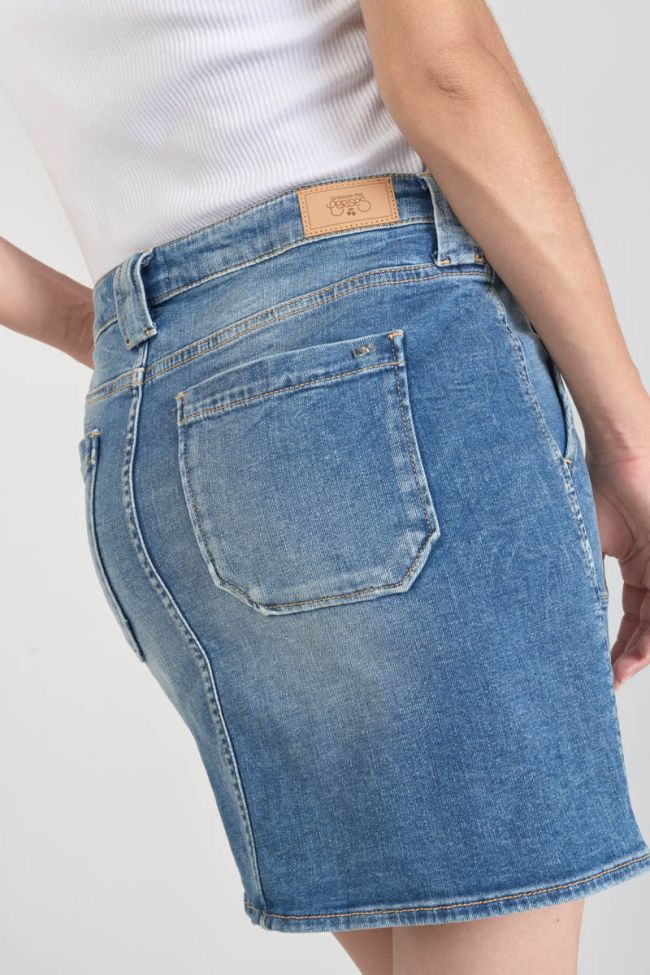 Faded blue denim Cary skirt