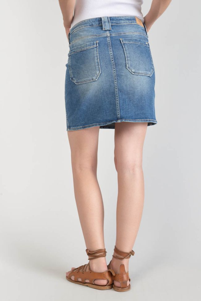 Faded blue denim Cary skirt